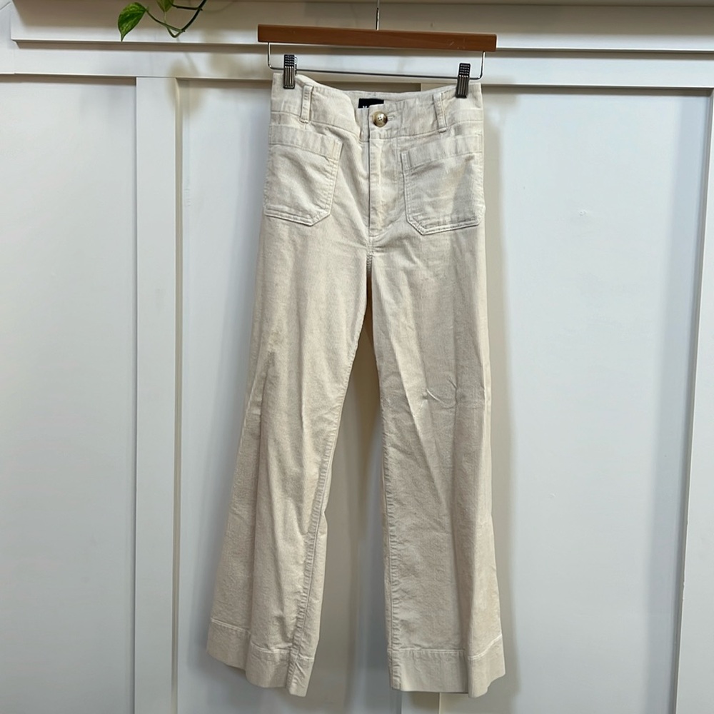 Anthropologie Collette Cropped Wide Leg Corduroy Pants by Maeve